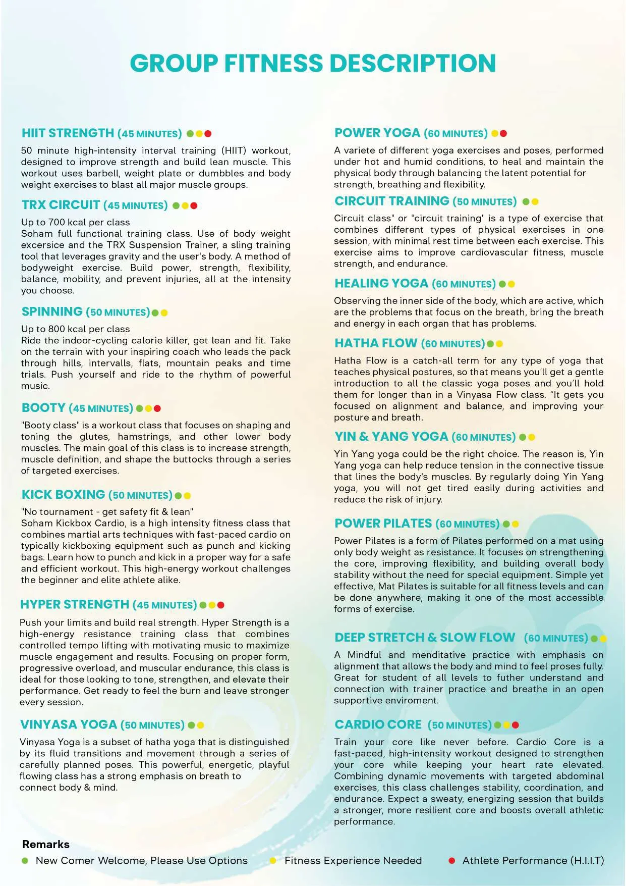 Soham Group Fitness Description April 2026